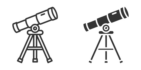Table Lamp icon set. Illustration of two telescopes on tripods. flat illustration of vector icon on white background © Kosong