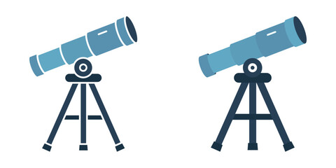 Table Lamp icon set. Illustration of two telescopes on tripods. flat illustration of vector icon on white background © Kosong