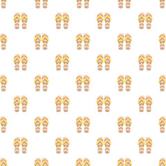 Fototapeta premium Colorful cartoon flip flops creating a seamless background design