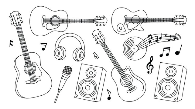 music instruments and equipment for playing and recording music