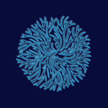 Abstract Radial Coral Pattern Design For Artistic Brand Identity