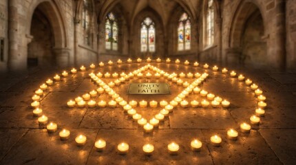 Obraz premium Jewish blessing shown in radiant star imagery symbolizing prosperity, devotion, and spiritual offering