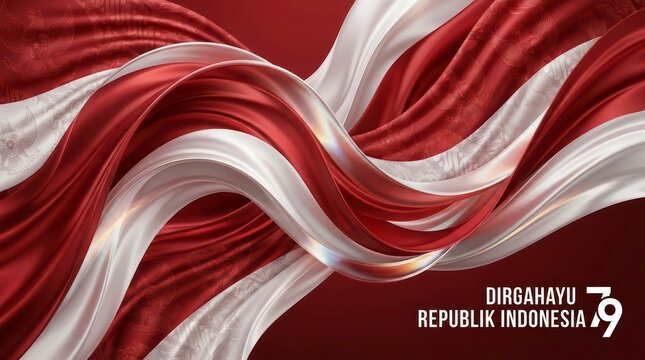 Indonesia 79th Independence Day Celebration Background.