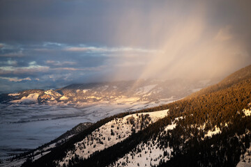 Jackson Hole at sunset  Grand Teton NP  Wyoming © Tom