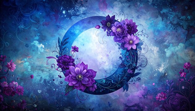 blue floral background