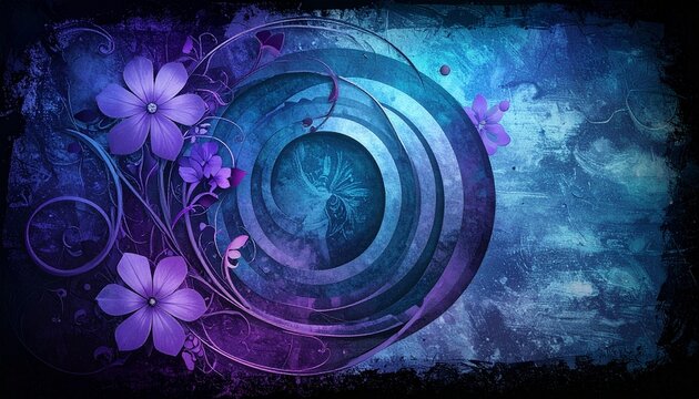 blue floral background