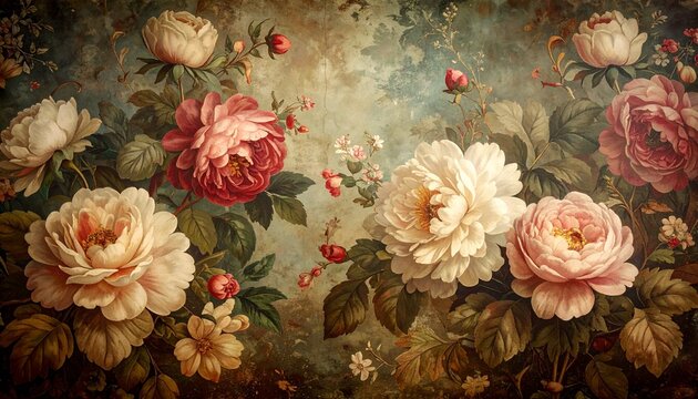 grunge floral background