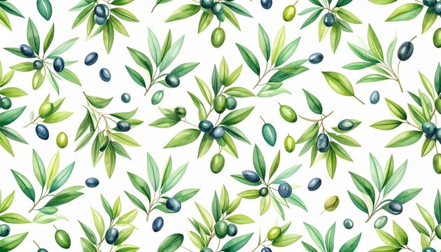 seamless floral pattern with leaves