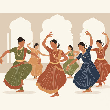 Indian classical dance performance group 1.