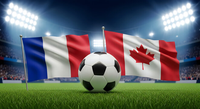 France vs canada soccer match background