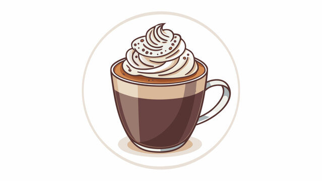 A cup of coffee with whipped cream.