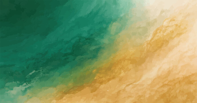 Abstract watercolor texture in teal and ochre with watercolor abstract background artistic backdrop creative handpainted illustration decorative contrast wallpaper brushwork composition