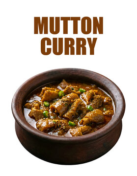 Authentic Indian Mutton curry food handi