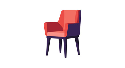 Fototapeta premium Modern Red and Black Armchair Furniture.