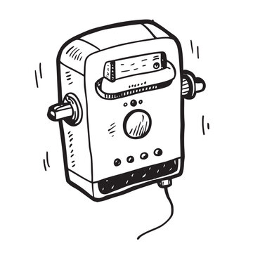 Wall mounted intercom system speaker silhouette