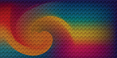 Abstract luxury motif texture with 3d rainbow background © Fathul Bari