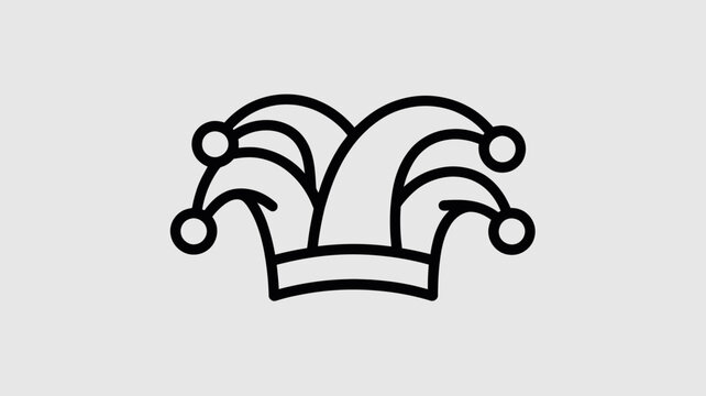 Jester hat trickster symbol vector graphic with carnival festival performance