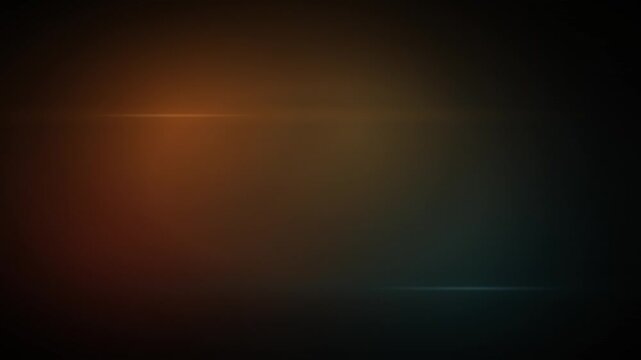 Abstract background with horizontal lens flare and warm orange light diffusion