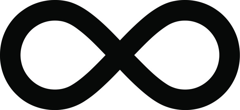 infinity symbol on transparent background