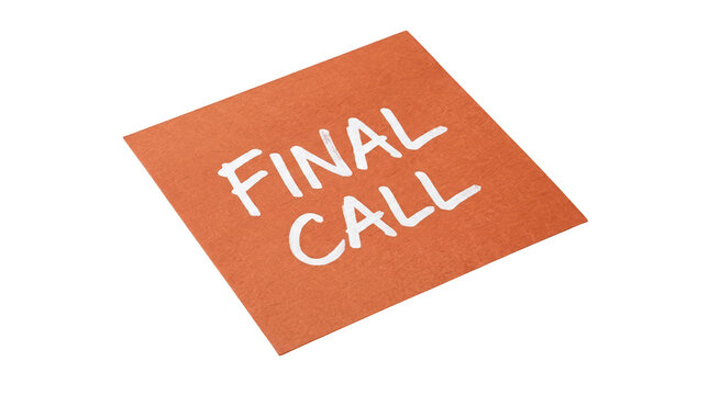 Urgent final call announcement office space digital png professional environment eye-catching concept