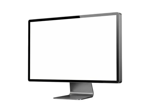 lcd monitor isolated on white