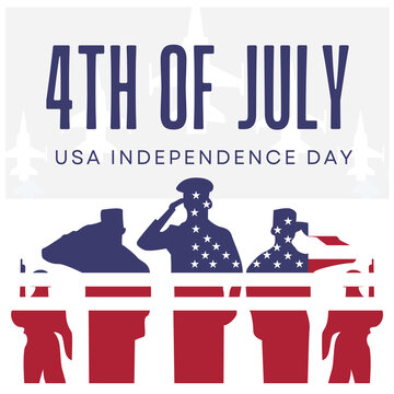 4th of july usa independence day Design Social Media Template