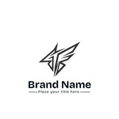 Obraz premium Futuristic Geometric Eagle Wing Logo Design with Sharp Sharp Lines for Esports Team, Gaming Mascot, Apparel, Gym Fitness, and Modern Tech Brand Identity