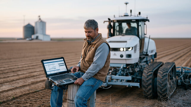 Autonomous seeding robot pausing at fiel 3