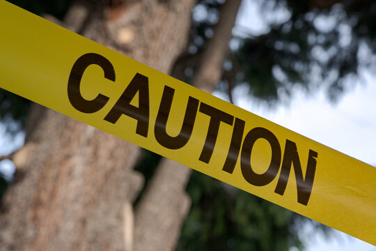Close Up Caution Warning Tape Marking Restricted Area highlights a restricted zone and emphasizes safety requirements within a controlled and protected area