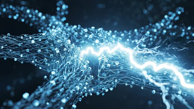 Abstract glowing particle network emphasizing modern aesthetics and minimalist design