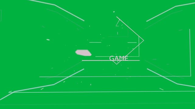 Core cloud igniting forming tunnel drawing diamond and GAME rising showing HUD ending transparent