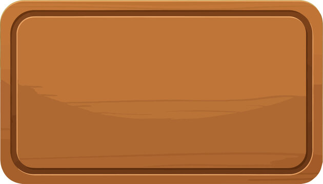 Simple Rectangular Wooden Cutting Board with Rounded Edges.