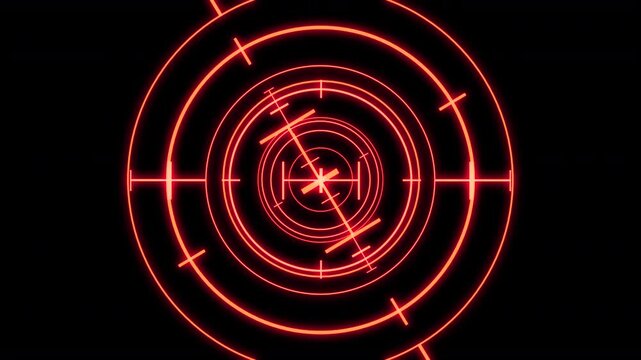 HUD Rader Radial Graph Scan Circle Target Red Fast Animation Loop