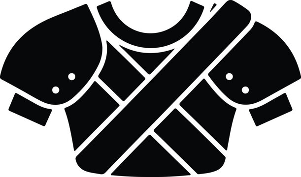Silhouette design of a protective life jacket for water safety vector