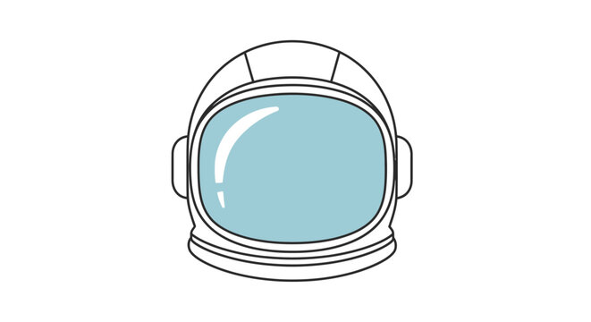 Astronaut helmet with blue visor.