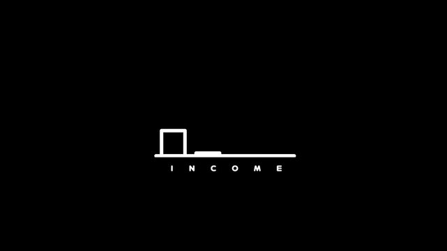 SEO ranking up icon looping animation on black background
