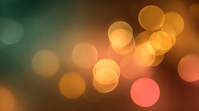 Abstrakcyjne rozmyte światła bokeh w ciepłych kolorach jako eleganckie tło dekoracyjne.