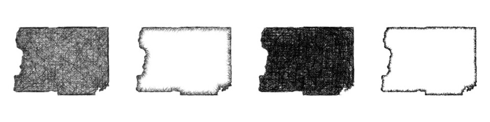 Sketch Boulder County (Colorado) outline map design set © David Zydd