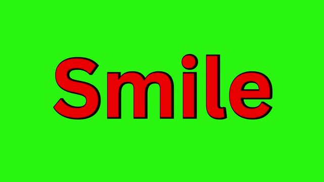 text smile on green background 