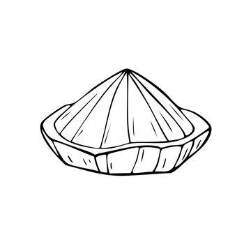 Hand Drawn Illustration of a Stylized Citrus Juicer in Outline Style