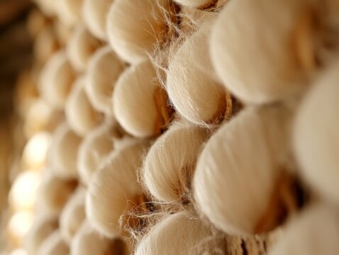 Silk comes from cocoons made by silkworms.
