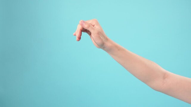 Female hands holding something empty in copy space