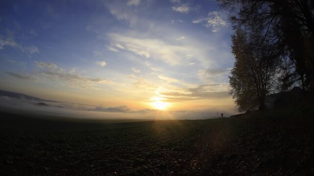 Czech republic in autumn morning on Osta&scaron;