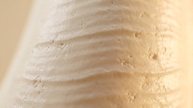 Extreme macro view of tooth enamel surface texture with ridge and groove detail