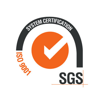 ISO 9002 SGS Quality Assured Firm Certification Badge for Manufacturing and Business Quality Management System Compliance
