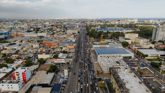 Transito en Santo Domingo.