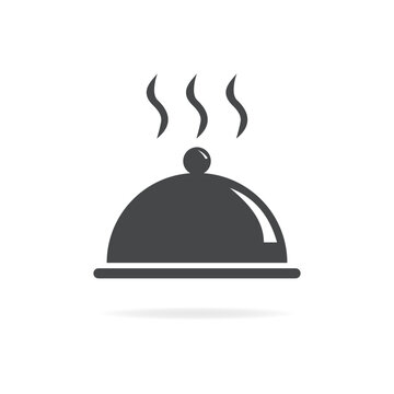 Tray with lid for serving dishes. Vector illustration