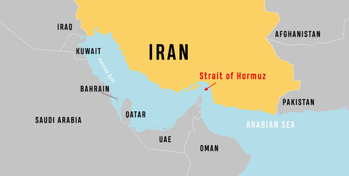 Map of the Strait of Hormuz Maritime Traffic Route