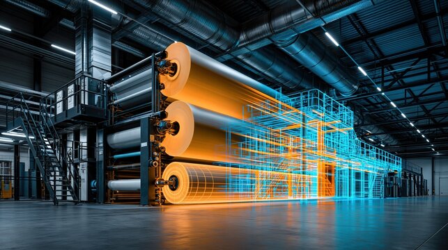 Industrial Paper Roll Handling System in Action