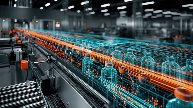 Automated Bottle Inspection Line in Factory